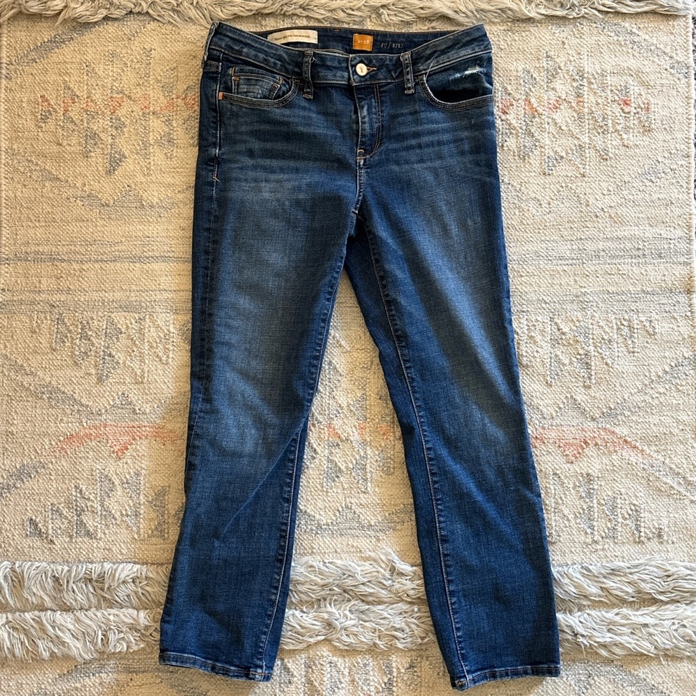 Low Rise Cropped Skinny Jeans